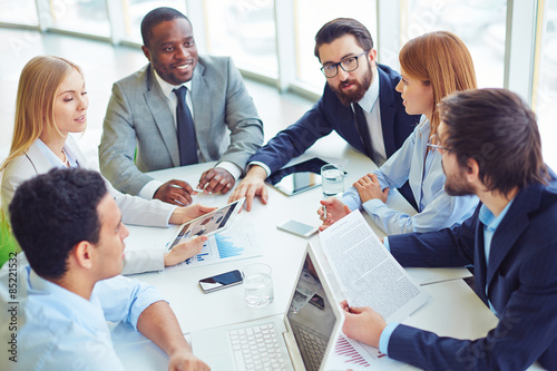 Meeting employees