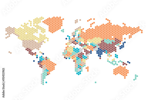 Vector Us Map Dots With X