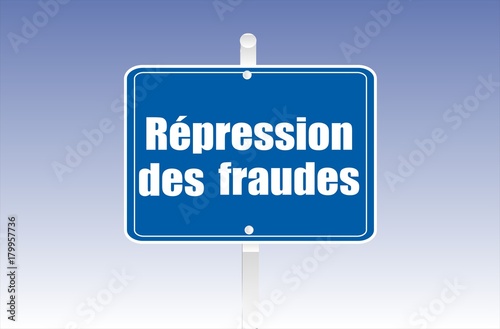 panneau répression des fraudes Stock image and royalty free vector