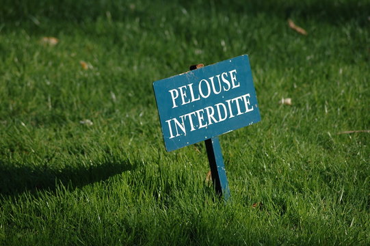 pelouse interdite