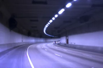 Foto op Plexiglas Tunnel blauwe tunnel
