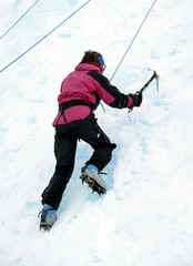 Fototapeta na wymiar ice climbing
