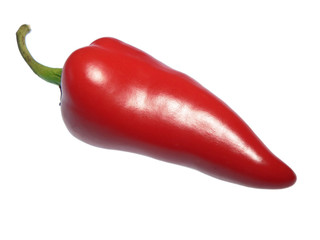 red hot chili pepper, isolated on white