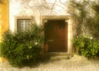 Fototapeta na wymiar drzwi, Obidos, Portugalia