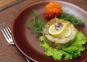 meat dish with lemon