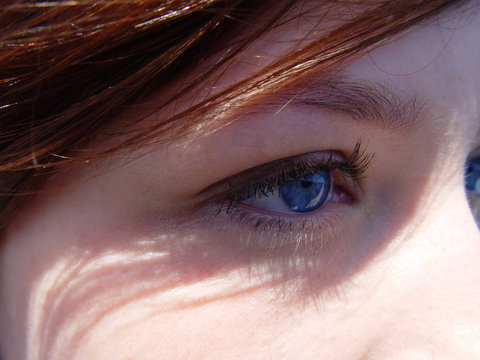 closeup of eyes
