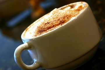 espresso coffee with whipped cream