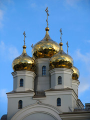 domes of cathedral in the names of all saints