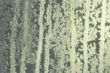 hoar-frost. winter window