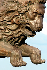 Obraz premium jump of a lion