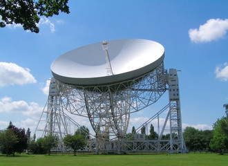 The Lovell Radio Telescope at Jodrell Bank, Cheshire, UK.