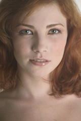 close up of a lovely redhead