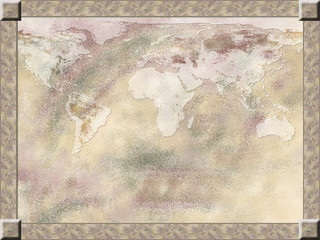 Obraz premium map background, framed, in light pastel colors