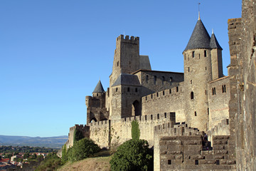 Fototapeta na wymiar zobacz na carcassonne zamku i okolic