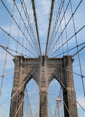 brooklyn bridge cables and tower