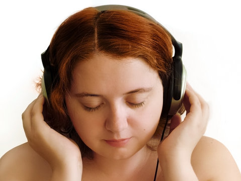 girl with  headphones