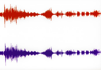 colored stereo waveform