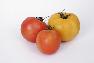 tomatoes on white