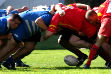 Fototapeta na wymiar rugby mélée