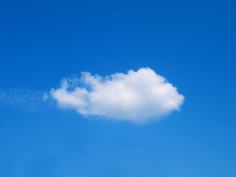 lonely cumulus cloud in the sky