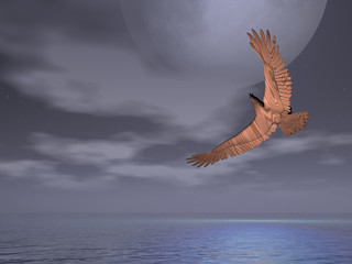 Obraz na płótnie Canvas eagle gloomy skies