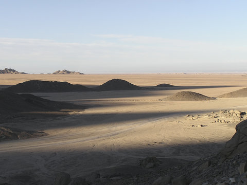 sand dunes and luminous landscape, Sahara desert, Egypt
