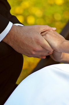 holding hands