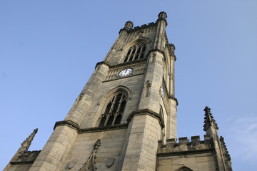 Fototapeta na wymiar bombed out church steeple
