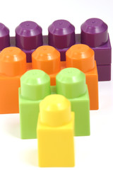 isolated toy blocks