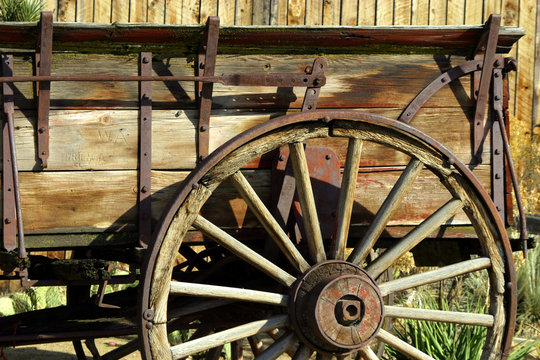old antique wagon wheel