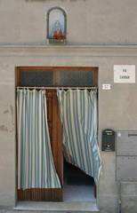 blowing curtain in doorway 1