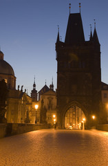 charles bridge at night
