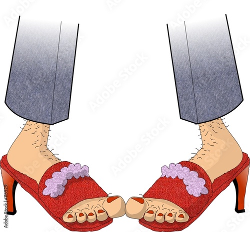 Cartoon hairy foot