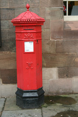 old red post box