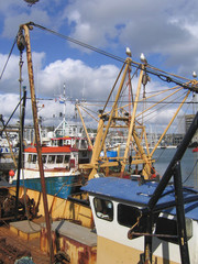 fishing boats in plymouth harbour