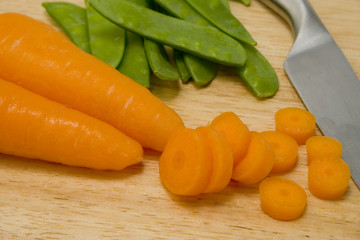 carrots and peas