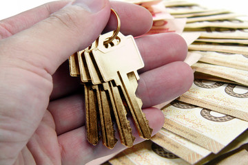 Obraz premium golden key to success, canadian dollar