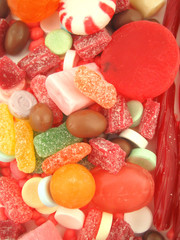 candy pile closeup
