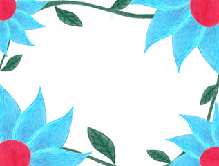 Naklejka premium rama wiosenna