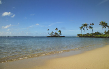 tiny island off the beach