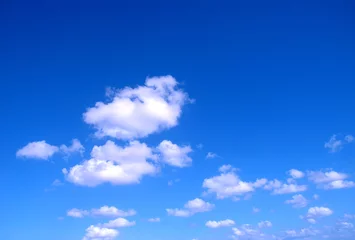 Cercles muraux Bleu foncé ciel avec des nuages