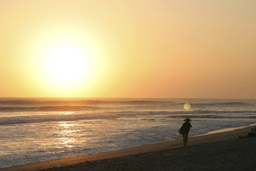 Fototapeta premium sunset kuta beach bali