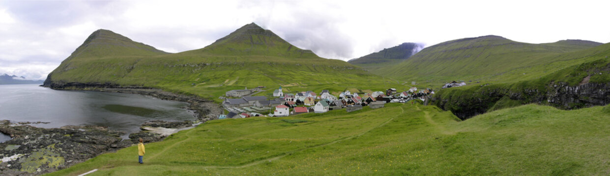 the village of gjogv, faroe islands
