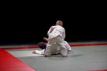 Fotobehang Vechtsport judo kid wins  2