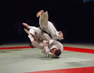 Abwaschbare Fototapete Kampfkunst Judo-Kampf