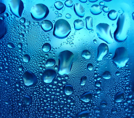 blue water with bubbles