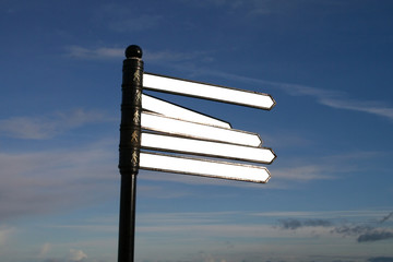 blank signpost