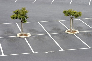 empty parking lot.