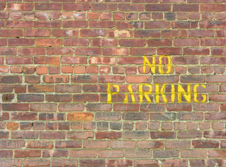no parking on wall