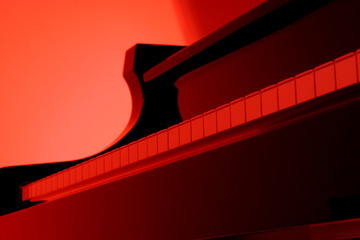 piano in red